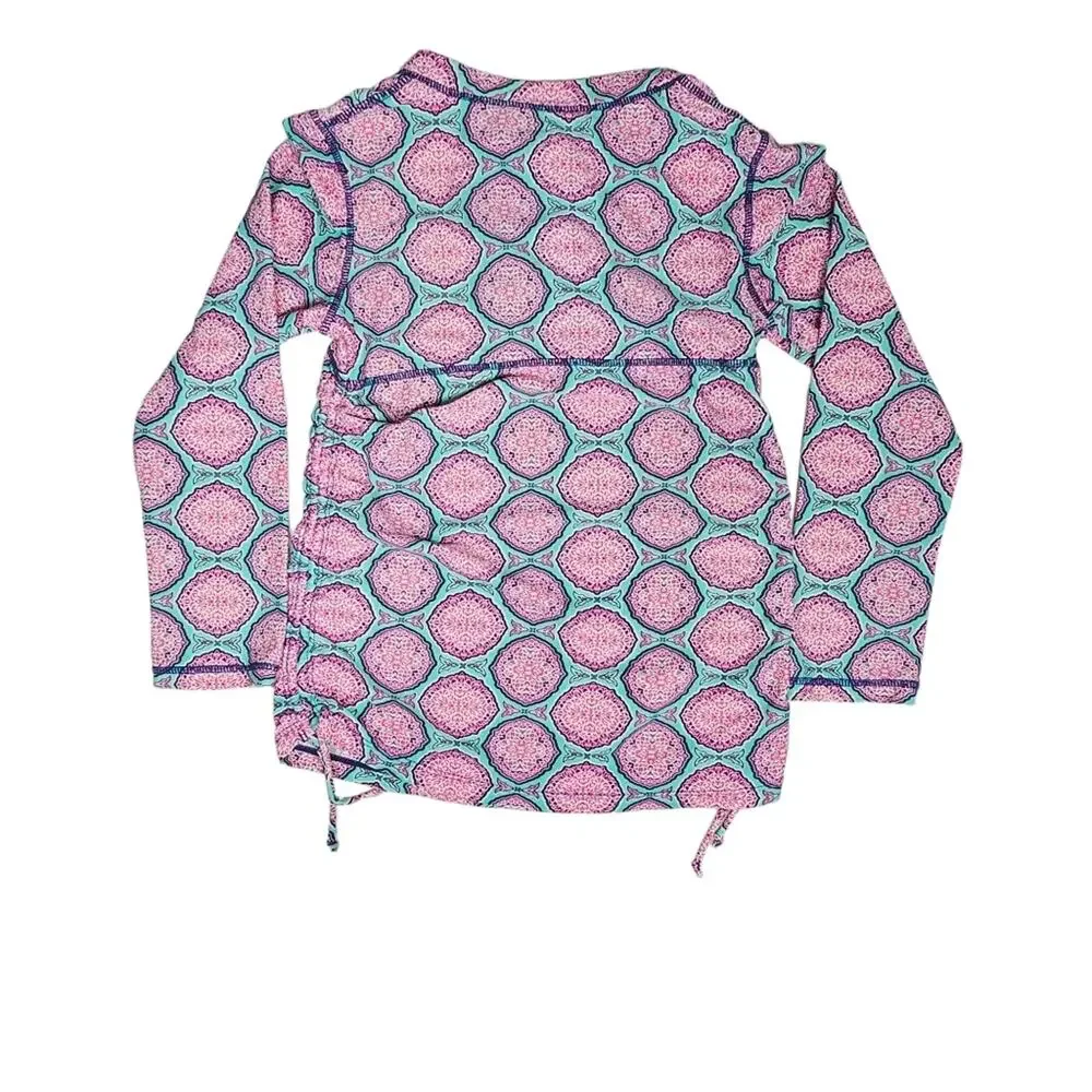 Cabana Life Azalea Shores Girl's Long Sleeve Rash Guard Size 6x
